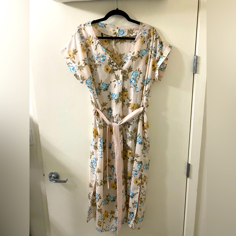 Blush flower chiffon cover up